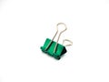 Green binder clip