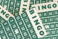 Green bingo cards