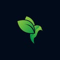 Green bird logo template Royalty Free Stock Photo