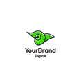 Green bird logo template Royalty Free Stock Photo