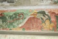 Green Bird Procession, wall painting in the Temple of the Feathered Snails, in Teotihuacan, Mexico