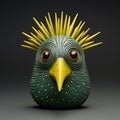 Surrealistic Ceramic Bird Sculpture With Inventive Character Design