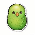 Gigantic Scale Green Bird Sticker - 6in X 4in