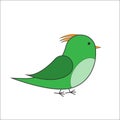 Green bird vector