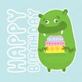 Green birthday monster