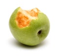 Green bitten apple Royalty Free Stock Photo