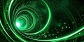 Green and Black Background With Spiral Design Royalty Free Stock Photo