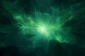 a green and black background with stars Mystical Solar Flare in Emerald Green with Expanding patterns