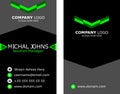 Green Black Bussines Card Fully Editable