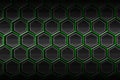 Green and black cell metal background and texture. 3d illustration design Royalty Free Stock Photo