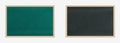 Green and Black Chalkboards with Wooden Frames Royalty Free Stock Photo