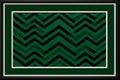 a green and black chevron pattern in a black frame
