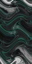 GREEN &BLACK Fluid painting abstract art pattern series