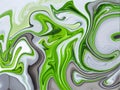 Green, black and gray paint mixed in the wayer created use generative ai