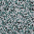 Green Black Grey Ceramic Mosaic Floor And Wall Tiles. Abstract Geometric Pixel Background