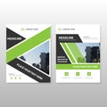 Green black label Vector annual report Leaflet Brochure Flyer template design, book cover layout design, green presentation Royalty Free Stock Photo
