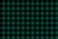 Green black Lumberjack plaid seamless pattern