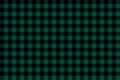 Green black Lumberjack plaid seamless pattern