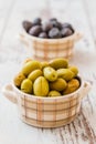 Green and Black Olives Royalty Free Stock Photo