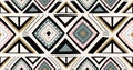 Green black pink gold geometric seamless pattern in African style with square,tribal shape Royalty Free Stock Photo