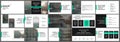 Green and black presentation templates elements Royalty Free Stock Photo