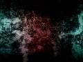 Green black and red background with grunge vintage texture border design and light blue center Royalty Free Stock Photo