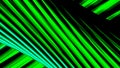 Green and black spinning 3D tube covered by twisting glowing lines, seamless loop. Motion. Diagonal colorful stripes Royalty Free Stock Photo