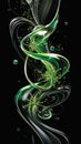 Green Black Swirly Design Bubbles Promotional Deep Element Compu