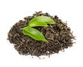 Green and black tea leaves Royalty Free Stock Photo