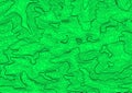 An green and black Topographic map lines 50 m, level curves, contour, terrain path, travel background. Geographic abstract grid.