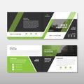 Green black triangle Vector annual report Leaflet Brochure Flyer template design, book cover layout design Royalty Free Stock Photo