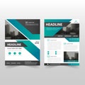 Green black Vector annual report Leaflet Brochure Flyer template design Royalty Free Stock Photo