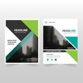 Green black Vector annual report Leaflet Brochure Flyer template design, book cover layout design, abstract business presentation Royalty Free Stock Photo