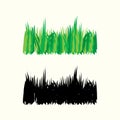Green and black vector grass vector illustration Royalty Free Stock Photo