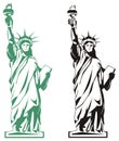 Two statue of liberty
