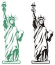 Two statue of liberty Royalty Free Stock Photo