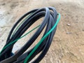 The green and black wires are tangled
