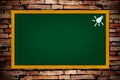 Green blackboard