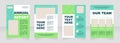 Green blank brochure layout design Royalty Free Stock Photo