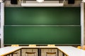 Green Blank Chalkboards Template School University Classroom Double Sliding Interior Architecture Learning Teaching