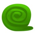 Green blanket icon, cartoon style