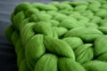 Green blanket of merino wool Royalty Free Stock Photo