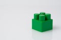Green block constructor on white background. Construction idea concept Royalty Free Stock Photo
