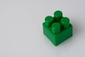 Green block constructor on white background. Construction idea concept Royalty Free Stock Photo