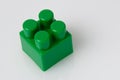 Green block constructor on white background. Construction idea concept Royalty Free Stock Photo