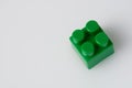 Green block constructor on white background. Construction idea concept Royalty Free Stock Photo