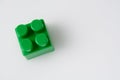 Green block constructor on white background. Construction idea concept Royalty Free Stock Photo