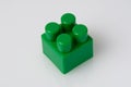 Green block constructor on white background. Construction idea concept Royalty Free Stock Photo