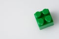 Green block constructor on white background. Construction idea concept Royalty Free Stock Photo