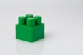 Green block constructor on white background. Construction idea concept Royalty Free Stock Photo